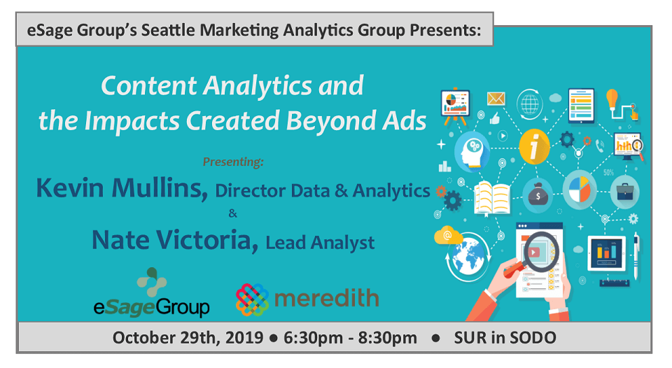 eSage Group Presents October 29th’s Seattle Marketing Analytics Group Event w/ Meredith Corporation